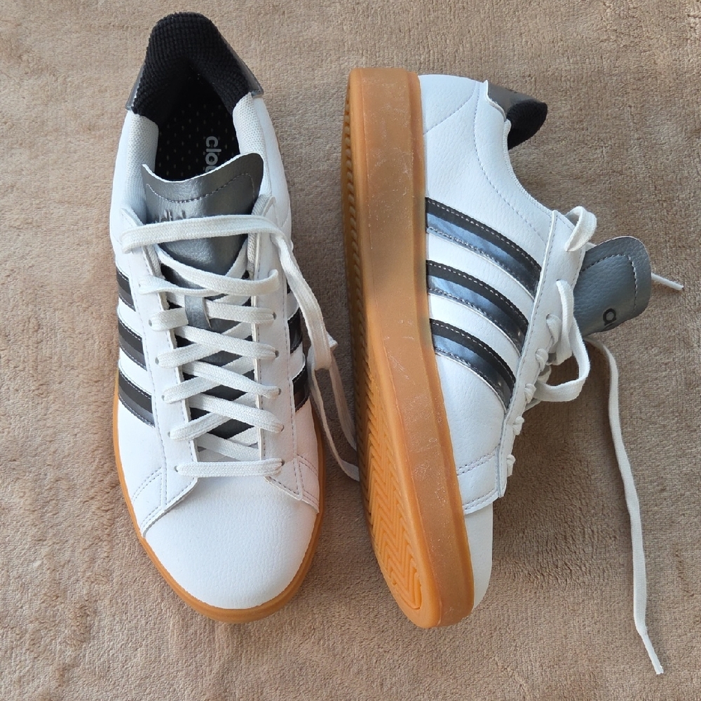 adidas White Black Gum Sole Women's Sneakers